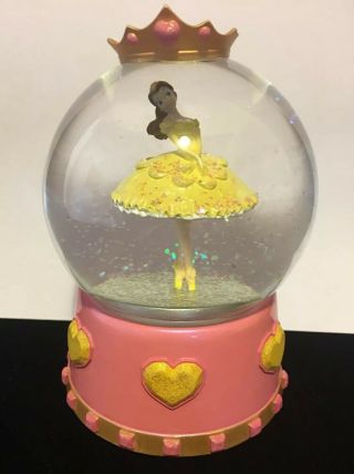 Disney Belle Beauty & Beast Dreamer Enesco Musical Snow Glitter Globe