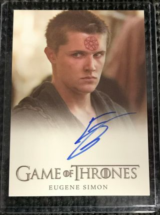 Eugene Simon - Game Of Thrones Season 5 Five Autograph Card Rittenhouse