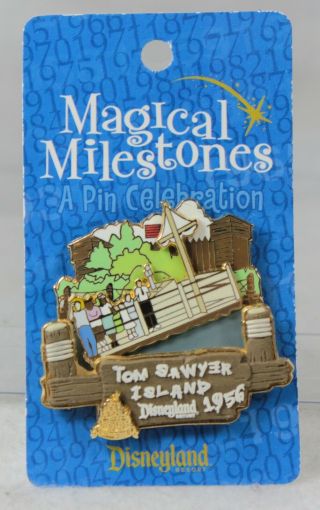 Disney Magical Milestones Pin Disneyland 1956 Tom Sawyer Island