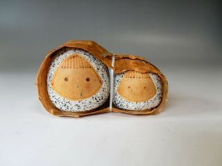Onigiri Rice balls Kokeshi Wooden doll Artist Issetsu Kuribayashi W4.  2 