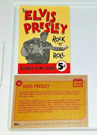 2018 Topps Wrapper Art Card 49 Elvis Presley 1966 Rock 