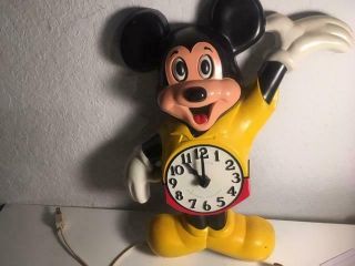 Vintage Walt Disney Mickey Mouse Electric Pendulum Wall Clock Part Only