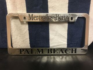 Mercedes - Benz License Plate Frame (palm Beach,  Florida)
