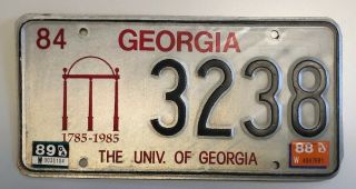 1984 Georgia License Plate (university Of Georgia)