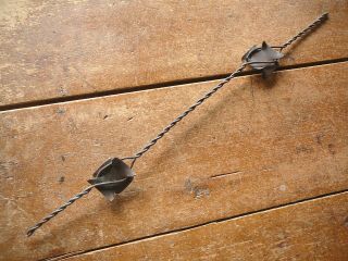 Stubbes Large Notched Corners Plates - Seat Belt Barbs - Antique Barbed Wire