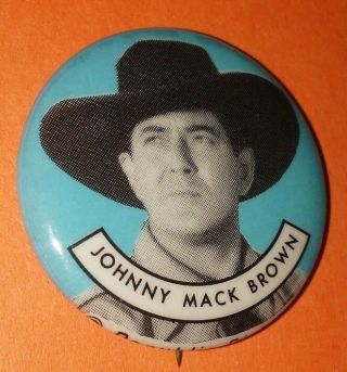 Johnny Mack Brown Western Vintage 1950s Republic Pictures Pin Button Rare C