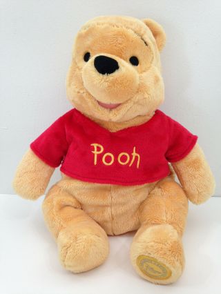 Winnie The Pooh Plush 12 " Pooh Bear - Authentic Disney Store Soft Stuffed Animal