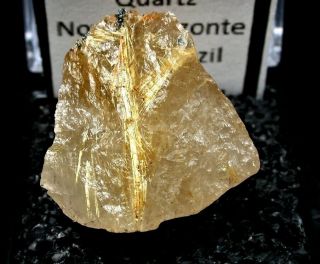 Minerals : Golden Rutile Needles In Quartz From Brazil