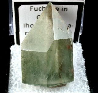Minerals : Fuchsite Inclusions In Quartz Crystal From Madagascar