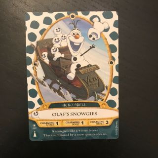 Olaf Snowgie Disney Sorcerers Of The Magic Kingdom Christmas Party Card P8 Mvmcp