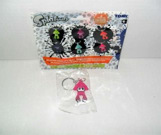 Tomy Splatoon Nintendo Squid Keychain Single Loose Pink