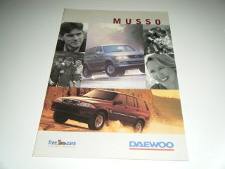 Vintage 1998 Daewoo Musso Car Dealers Brochure