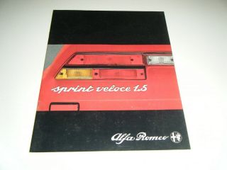 1980s? Alfa Romeo Alfasud Sprint Veloce 1.  5 Car Dealers Sales Brochures