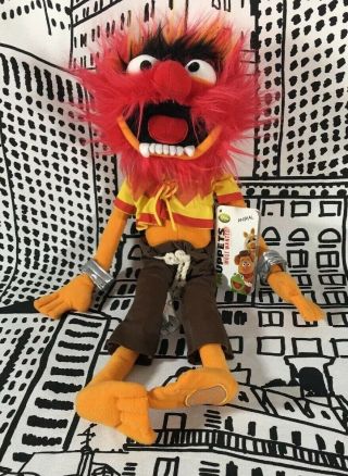 Disney Store Exclusive The Muppets Animal The Drummer Plush Toy 17 " Tall Doll