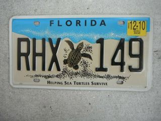 2010 Florida Sea Turtles License Plate Tag