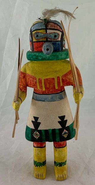 Hopi Wooden Kachina Doll Figurine Hand Painted American Native Indian