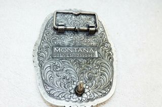 Montana Silversmiths Large Jeweled Belt Buckle Western Calf Roping 4.  5 