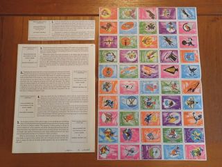 Wwii 1942 Disney War Insignia Postamp Album Vol 1 No 1 Full Sheet Stamps