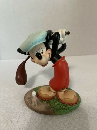Mickey Mouse - Canine Caddy " What A Swell Day For A Game Of Golf " Figurine