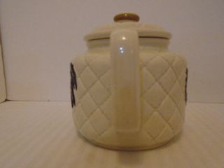 Vintage 1983 Otagiri Rooster Woven Ceramic Teapot 3