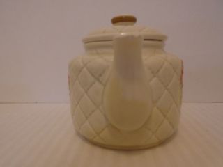 Vintage 1983 Otagiri Rooster Woven Ceramic Teapot 6