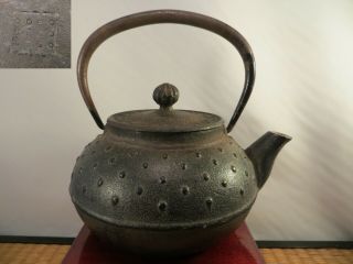 Vintage Small Japanese Cast Iron Tetsubin Metal Teapot Tea Kettle Japan 3 7/8 "