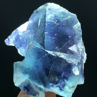 41.  5gnatural Purple Phantom Cube Blue Fluorite Mineral Specimen/inner Mongolia