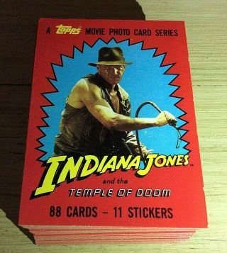 Full Card Set (88) Indiana Jones™ Trading Cards Temple Of Doom,  Nm,  No Stickers