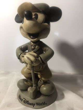Walt Disney Mickey Mouse Golf Golfer Bobblehead Figure Walt Disney World