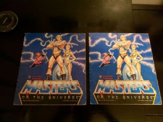 (2) Vintage He - Man Masters Of The Universe 1983 Panini Sticker Books W/stickers