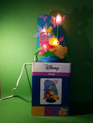 Disney Winnie The Pooh And Piglet 2001 Hunny Pot Snoozing Picnic Lamp