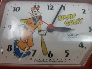 Sport Goofy Disney Lorus Quartz Alarm Clock Vintage The Walt Disney Company 4