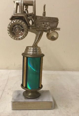 8.  5” Vintage Tractor Pull Trophy W Marble Base John Deere Holland Kubota