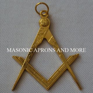 Assistant Grand Masters Collar Jewel With Square & Compasses (gold Plated)