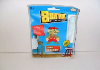 8 Bit Art Mario Bros.  Pack Sticky Note Kit Blue