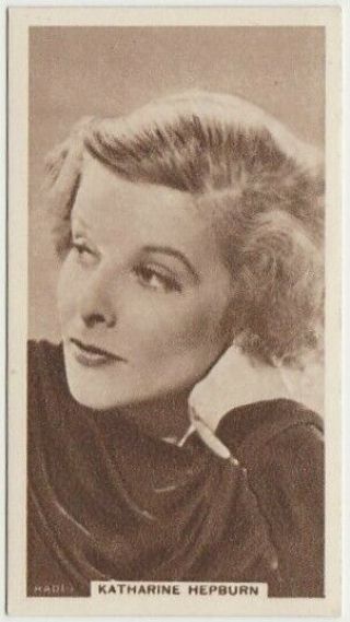 Katharine Hepburn 1933 United Kingdom Co Cinema Stars Tobacco Card 8 E2
