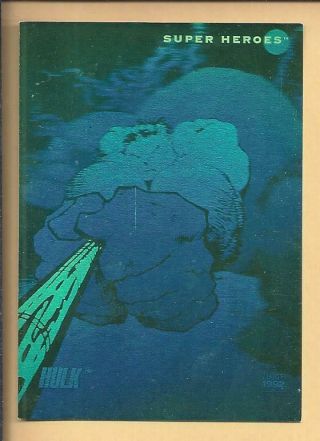 1992 Marvel Universe Series 3 Hologram No.  H - 1 Hulk