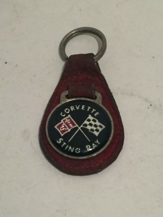 Vintage Leather Key Ring/keychain Corvette Sting Ray