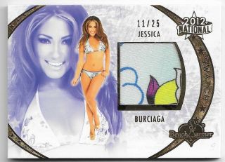 2012 12 Benchwarmer National Jessica Burciaga Swatch Card /25 Playboy Playmate