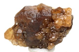 Andradite Topazolite Garnet Crystal Cluster Mineral Specimen On Matrix Russia