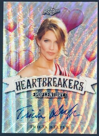 Tricia Helfer 2019 Leaf Metal Pop Century Silver Wave Heartbreakers Auto Card