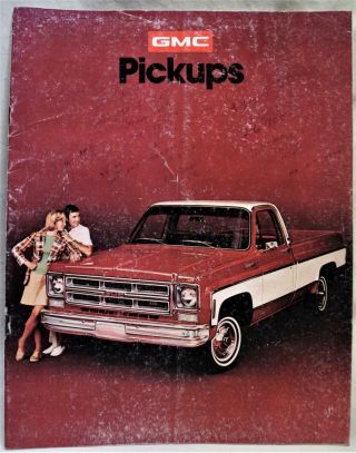 1975 Gmc Pickup Trucks Adverising Sales Brochure Guide Vintage General Motors