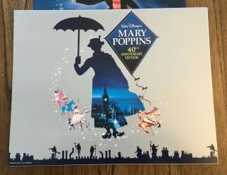 Mary Poppins 40th Anniversary Vintage Disney Store Lithograph Print Art 2004 5