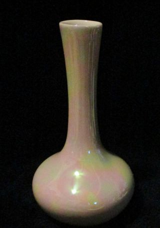 Hawaii Signed Dorothy Okumoto Porcelain Vase Scarce Iridescent 6 " T No Date