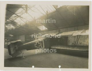 Captured German Aeroplane Large 1918 Ww1 Press Photo,  Bx308