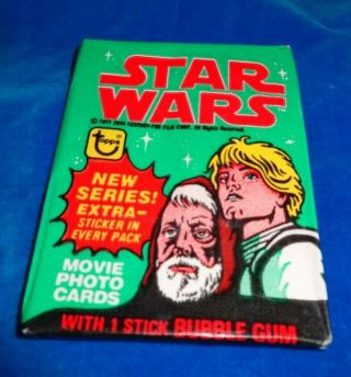 1977 Topps Star Wars Series 4 Wax Pack As Pictured