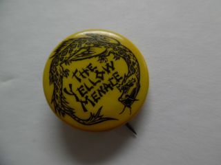 1916 Yellow Menace Silent Movie Promo Pinback Button Anti Chinese Yellow Peril