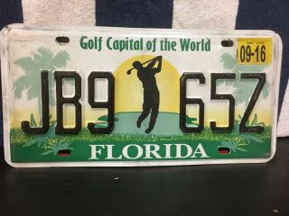 2016 Florida License Plate (golf Capital Of The World)