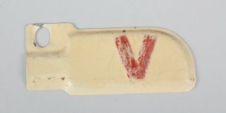 California 1943 License Plate V Tag Tab Victory Wwii
