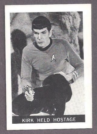 1967 Leaf Star Trek 44 Kirk Held Hostage,  Spock